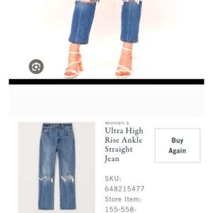 Ultra High Rise Ankle Straight Jeans